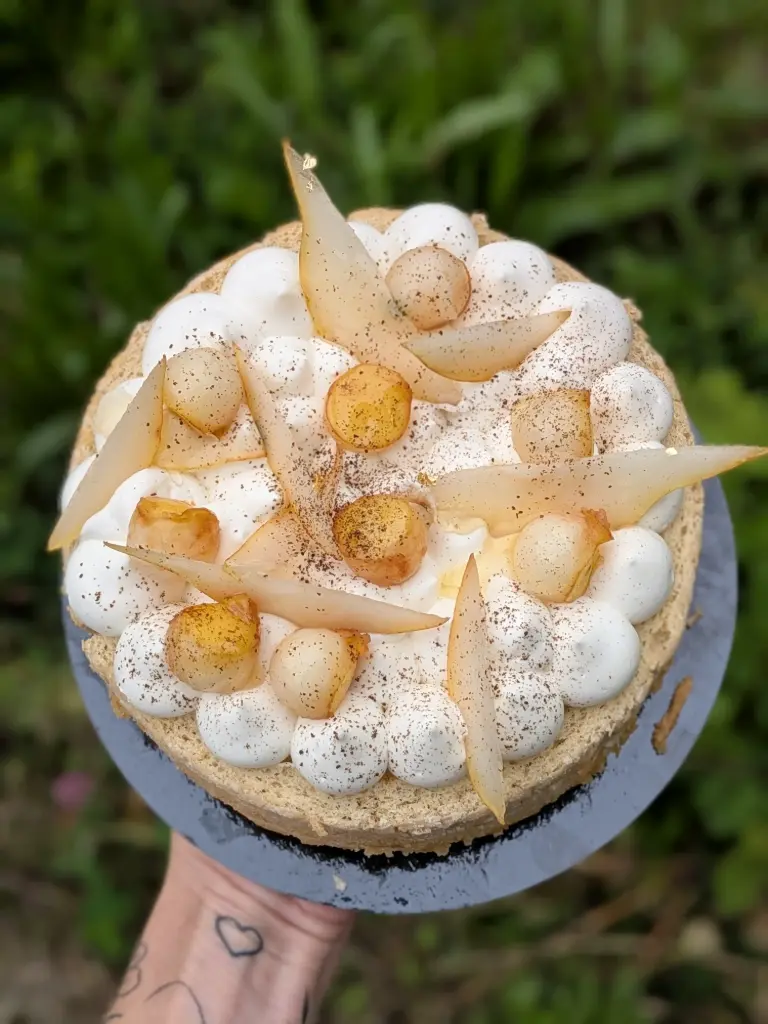 Charlotte aux poire & noix de pécan 