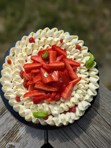 Tarte fraise basilic et pointe de citron